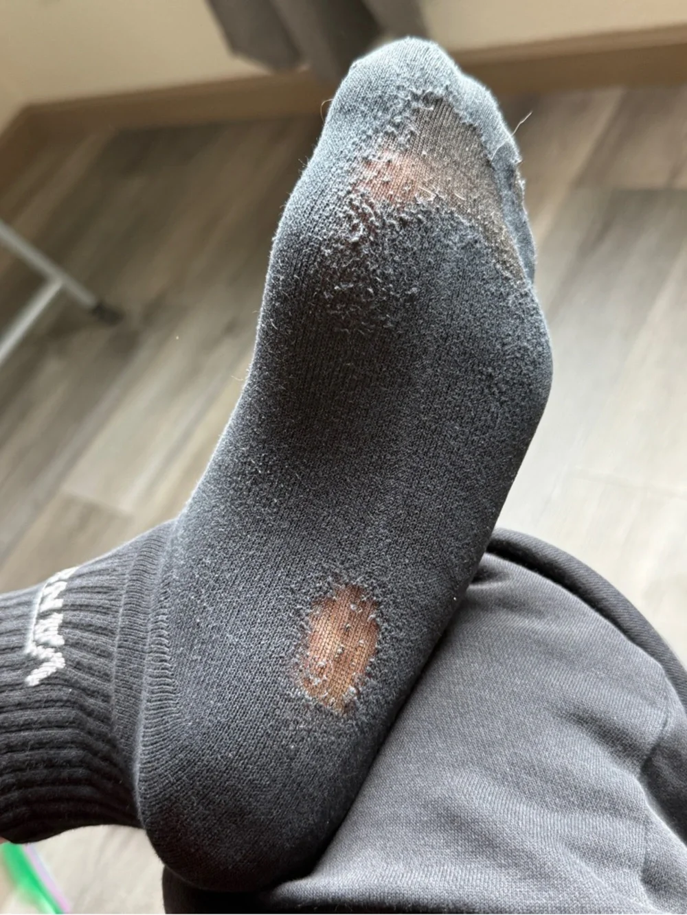 Mismatched VANS Plain Black Socks Gym Workout Used